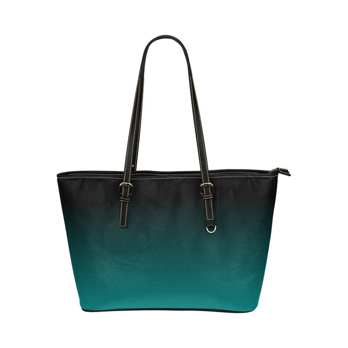 Dark Teal Leather Tote - totethatbag